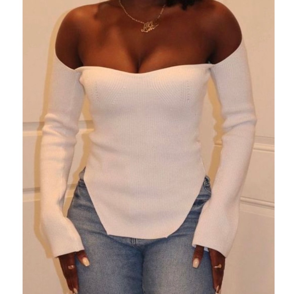Off the shoulder sweater